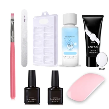 

2020 New 1Set 15ML Nail Extension Builder Gel Kit Led UV Lamp Nail Art Enhancer Manicure