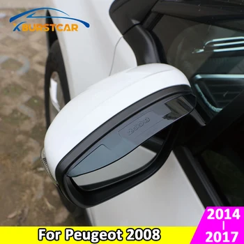 

Xburstcar for Peugeot 2008 2014 - 2017 Car ABS Rear View Mirror Protection Cover Rearview Mirror Sticker Rain Visor Stickers