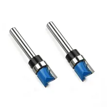 

2pcs 1/4" Milling Cutter Router Bit Wood Cutter Shank Mill Woodworking Trimming Engraving Carving Cutting Tools 11mm