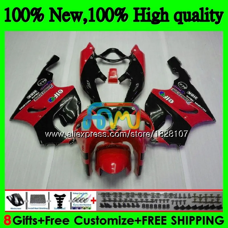 Комбинезоны для KAWASAKI ZX 7R ZX-750 ZX7R 96 00 01 02 03 5BS. 54 ZX 750 7 R ZX-7R Топ черного цвета, цвета красного ZX750 1996 2000 2001 2002 2003 обтекатель - Цвет: No. 1