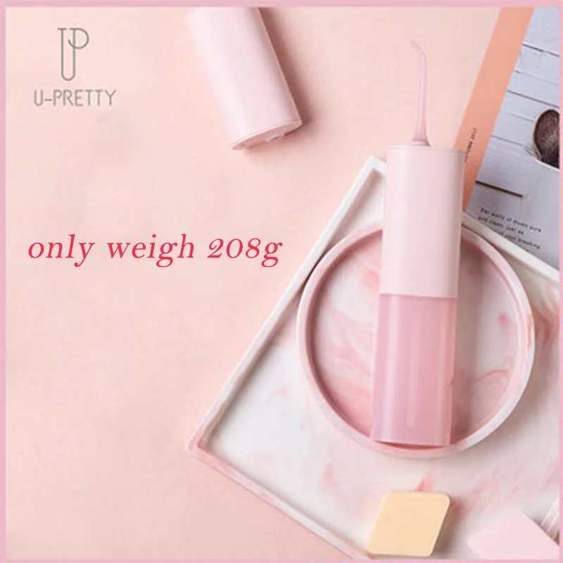 

U-PRETTY Portable Oral Irrigator USB Rechargeable Water Dental Flosser Irrigator for Teeth Cleaning Water Jet Toothpick
