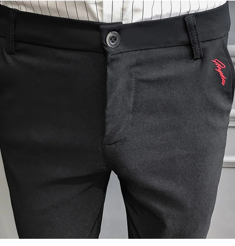 Модные деловые повседневные мужские брюки тонкие элегантные мужские брюки костюм брюки мужские строгие брюки 28-34