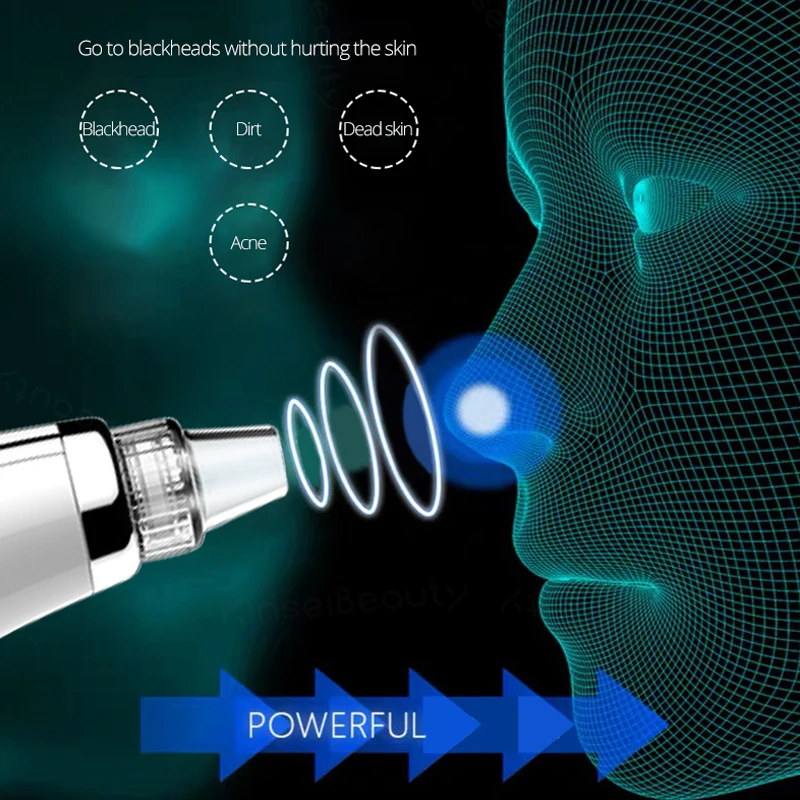 Вакуумный аппарат для очистки пор, лица, носа, акне, средство для удаления черных точек, сменный наконечник для удаления черных точек, пылесос, инструменты для ухода за кожей