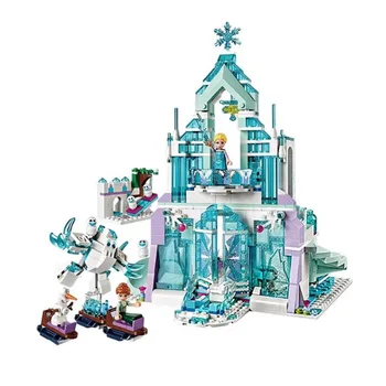 

731pcs Snow World Series The Elsa`s Magical Ice Castle Set girls Building Blocks Bricks Toys Girl friend compatible with 41148