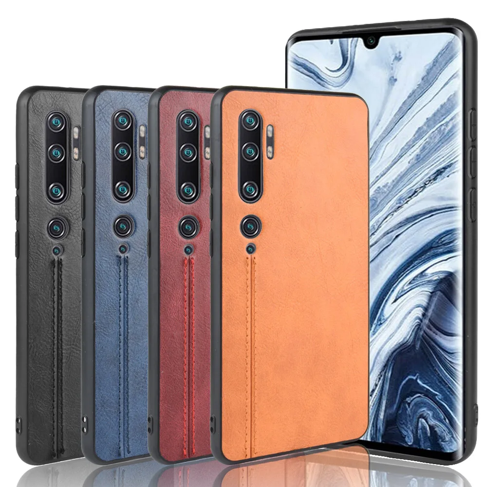 Для Xiaomi mi Note 10 Pro Обложка на заднюю панель из искусственной кожи чехол для Бампер