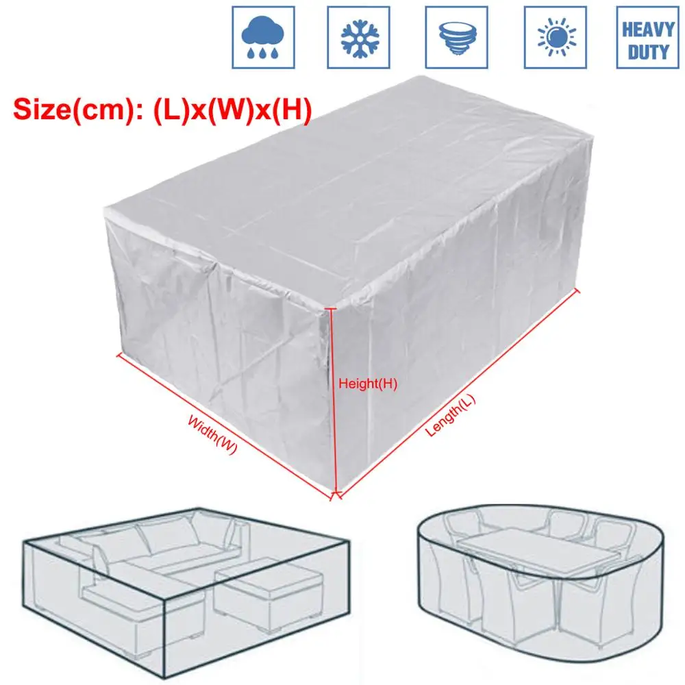 Professional waterproof cover Round Square Waterproof Outdoor Patio Garden Furniture Covers Rain Snow Chair Sofa cover