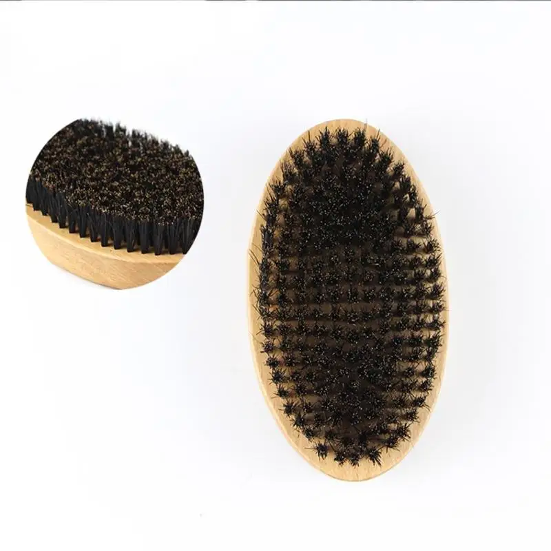Овальная портативная щетина кабана, щетка для бороды, Мужская чистка ...
