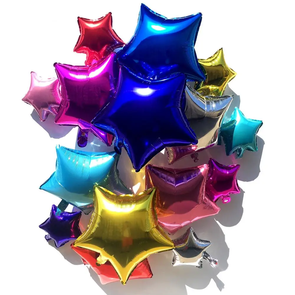 

10pcs/lot 5 inch Five-pointed star foil balloon baby shower wedding children's birthday party decorations kids balloons globos
