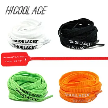 

2019 New 47"/55"/63" "SHOELACES" Silicone Printing Shoelaces with Zip Tie Off White The Ten Shoelaces for Sneakers Boost for AJ