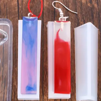 

1Set Silicone Epoxy Stud Earrings Mold Pendant Casting Mould Handmade DIY Crafts T4MD