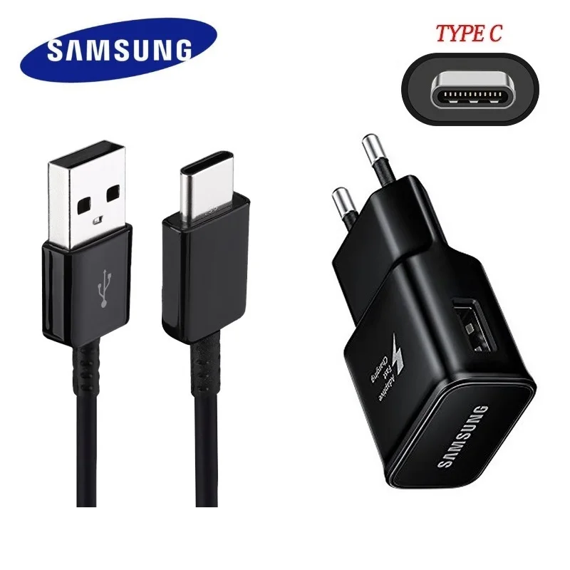 100% оригинальное зарядное устройство usb samsung быстрое USB кабель 1 2 типа C для Galaxy S8 S9