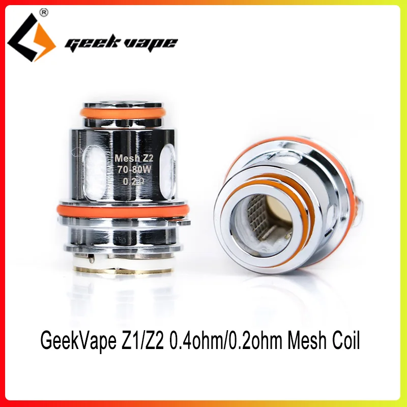 Оригинальная сетчатая катушка GeekVape Z1/Z2 сопротивление 0 4 Ом/0 2 Ом 5 шт. ядер для