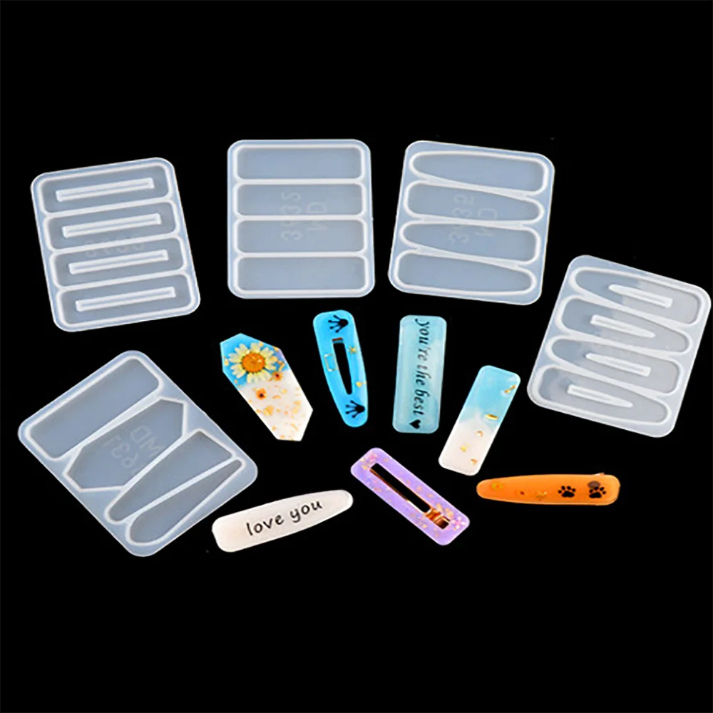 

Transparent Silicone Mould Hair Pin Hair Clasp Mold Epoxy Resin Molds Resin Crafts For DIY Jewelry Making Tools