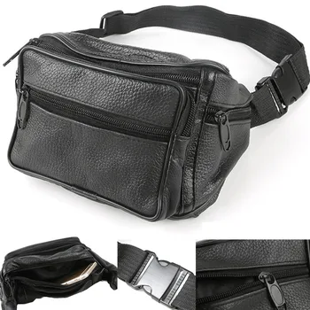 

New Men Vintage Leather Waist Fanny Pack Travel Outdoor Belt Bum Hip Pouch Chest Bag