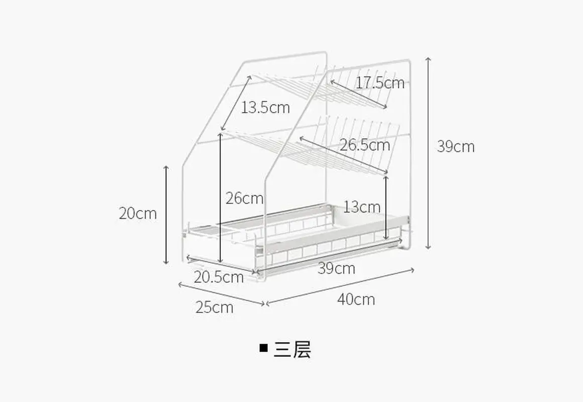  Wrought iron kitchen sink rack floor-standing separation multi-layer finishing shelf kitchen applia - 4000139747513