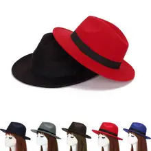 Ретро мода взрослых мужчин женщин мягкая фетровая шляпа осень Fedora шляпа от солнца Джаз Sunbonnet Панама шляпа стиль
