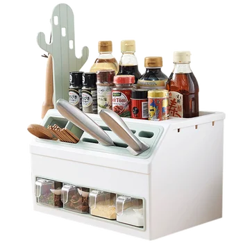 

Thickened Seasoning Box Storage Rack Seasoning Storage Rack Artifact Knife Holder Chopsticks Cage Cooking Tool Storage Box