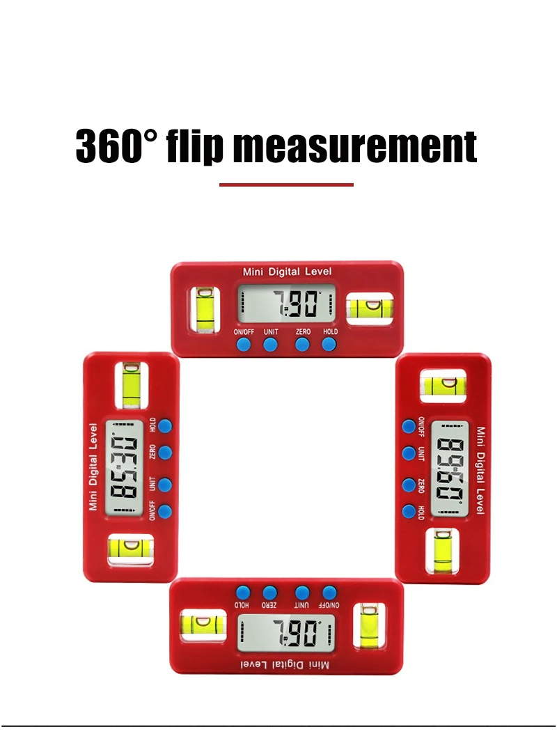 Цифровой угломер транспортир электронный уровень коробка 360 градусов Цифровой Инклинометр Угол измерительный инструмент с магнитами портативный