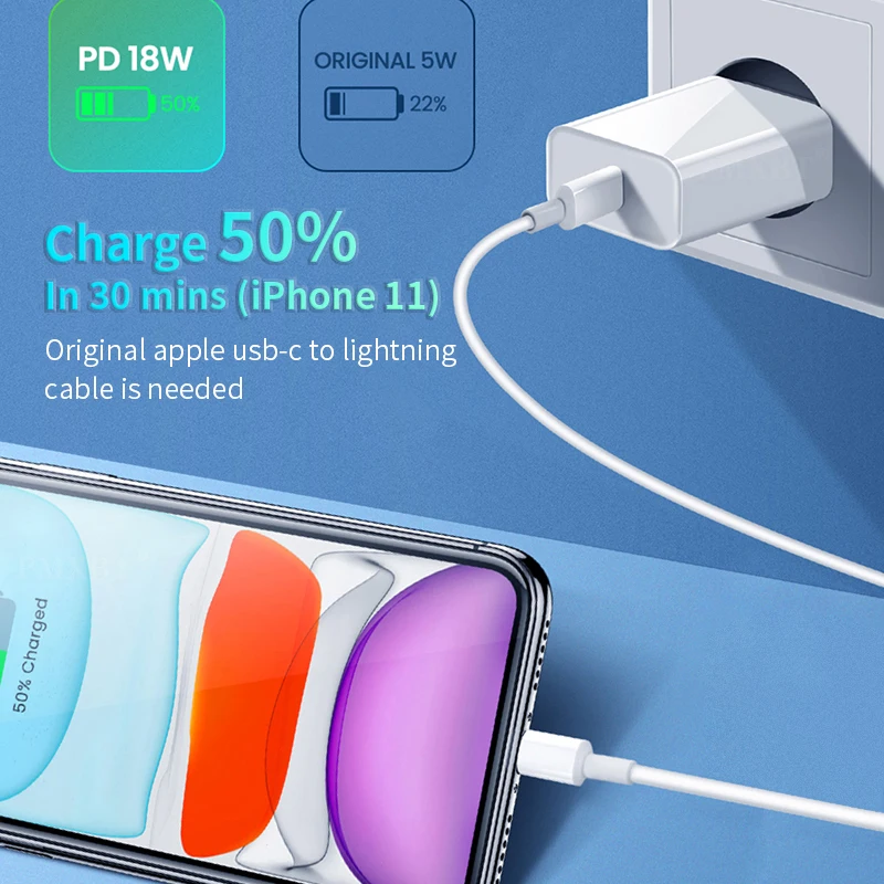 20 Вт 18 Вт Pd Usb C зарядное устройство для Iphone 12 Pro Max 11 Xs Xr для быстрой зарядки зарядным устройством типа C Qc 3,0 на Xiaomi быстрой зарядки мобильный телефон зарядное устройство-4