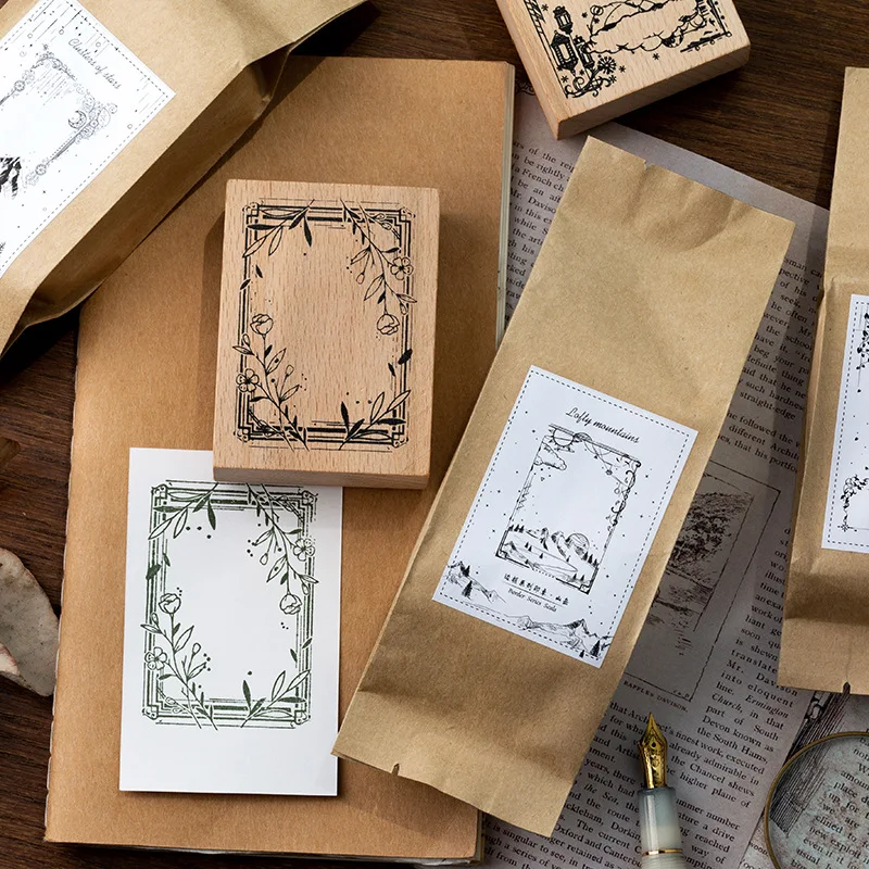 

Vintage Labels Series Decoration Stamp Wooden Rubber Stamps for Scrapbooking Stationery DIY Craft Standard Stampstandard Stamp