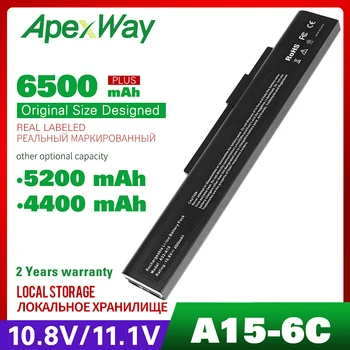 

4400MAH 11.1V Laptop Battery A32-A15 A41-A15 A42-A15 for msi A6400 CX640(MS-16Y1) CR640 Gigabyte 142750 153734 157296 Q2532N DNS