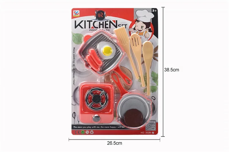 

Children Play House Kitchen Toy Early Education Kitchenware Toy Red Model Tableware Set Hot Selling