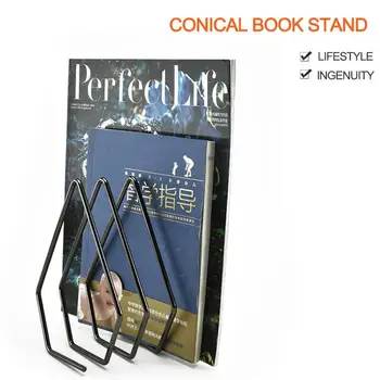 

Nordic Metal Shelf Wrought Iron Newspaper Holder Rack Organizer Magazine Decor Desktop Display Stand Storage Book Shelves Room