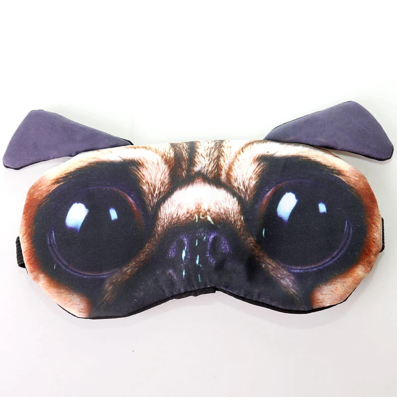 Забавные 3D глаз ночная маска для лица на основе Пёс из мультфильма кошка спальный мешок льда плотные защита глаз маска для глаз для Для мужчин и Для женщин студентов - Цвет: 1C