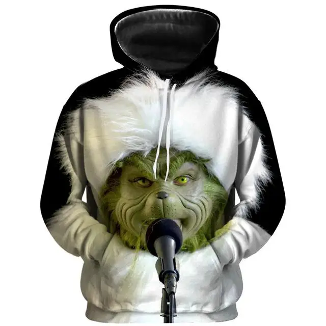 8 Толстовки Grinch с 3D принтом, мужские толстовки, спортивные костюмы унисекс, модные пуловеры, уличная одежда на Рождество - Цвет: 8