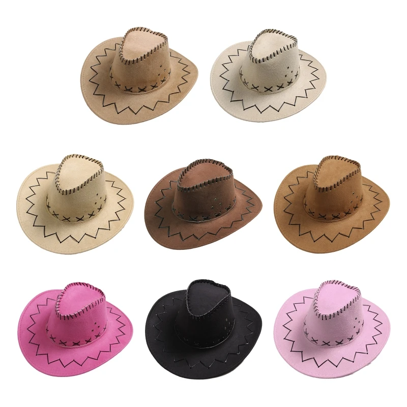 Модная Ковбойская шляпа X5XE с широкими полями в западном стиле со стандартной