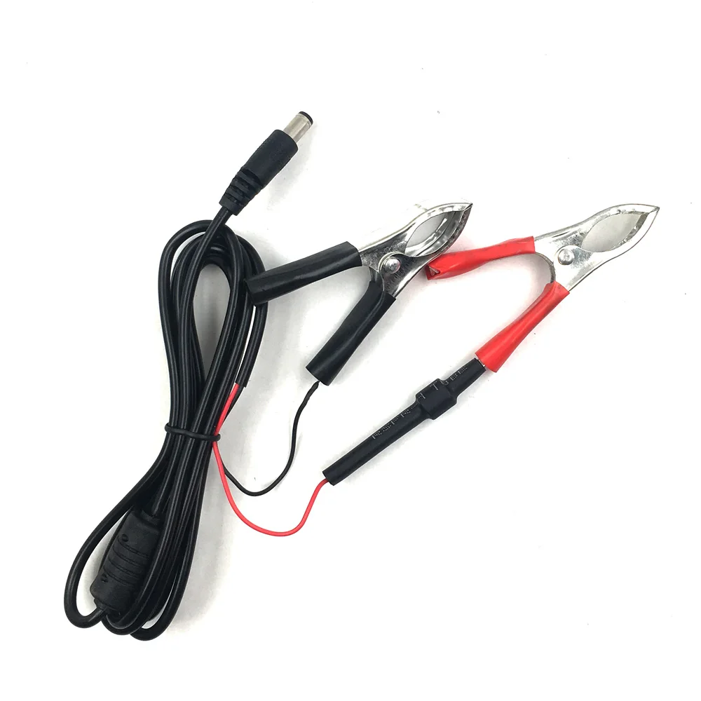 Alligator Clips with 5.5*2.1mm DC Connector for Automotives Car Battery Power Supply DIY Outdoor Camping Lights with 1.4m Cable
