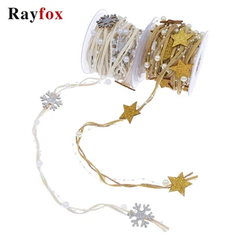 

Christmas Tree Decorations Pearl Star Ribbon Xmas Gifts Home Decor New Year DIY Materials Christmas Decorations For Home Navidad