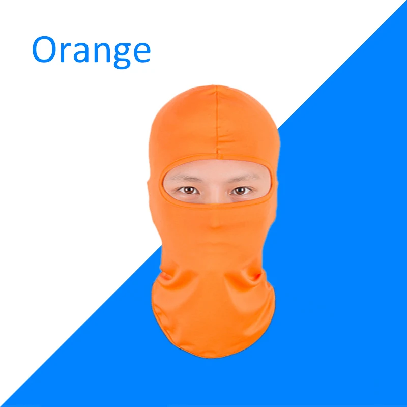 Orange 1 шт. Мужская и женская унисекс маска для рта и лица модная Балаклава однотонная летняя уличная велосипедная альпинистская Балаклава для нанесения маски на лицо крышка маски - Цвет: Orange