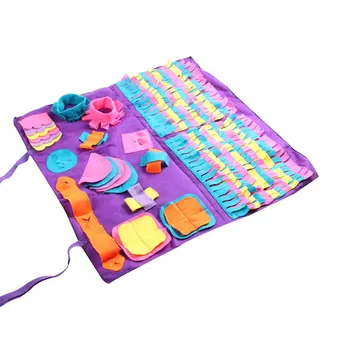 

Colorful Pet Training Mats Removable Stitching Dog Sniffing Mats Food Mats Cloth Household Dog Feeding Mats Pet Blankets