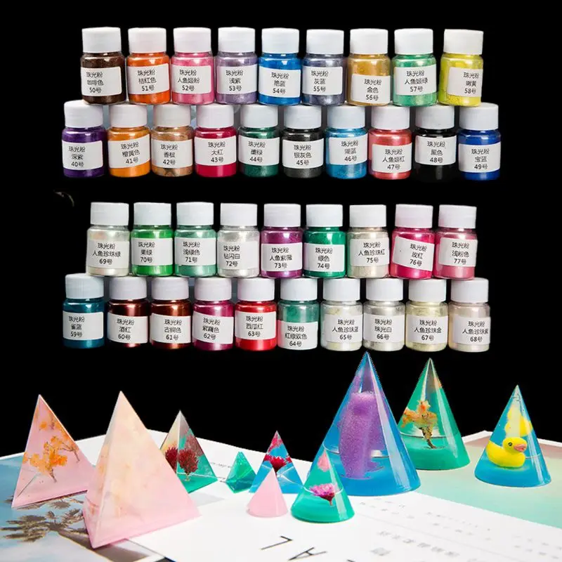 

Cosmetic Grade Pearlescent Mica Powder Epoxy Resin Dye Pearl Pigment DIY Jewelry Crafts Making Tools Accessories