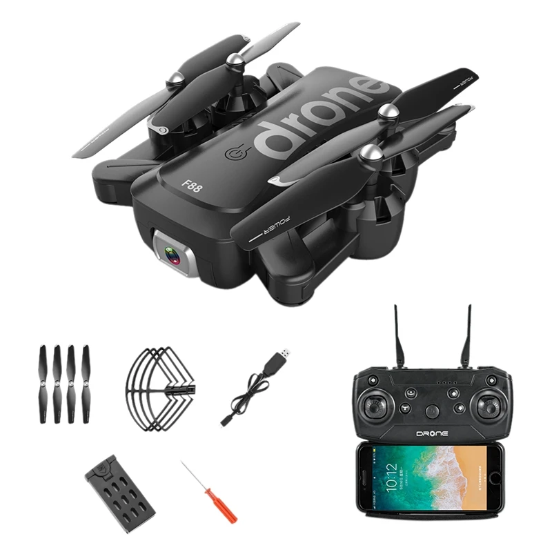

F88 Drone RC Quadcopter Foldable Portable WiFi Drones with HD Wide-Angle Live Video Camera Altitude Hold Mode Drone Toys Childre
