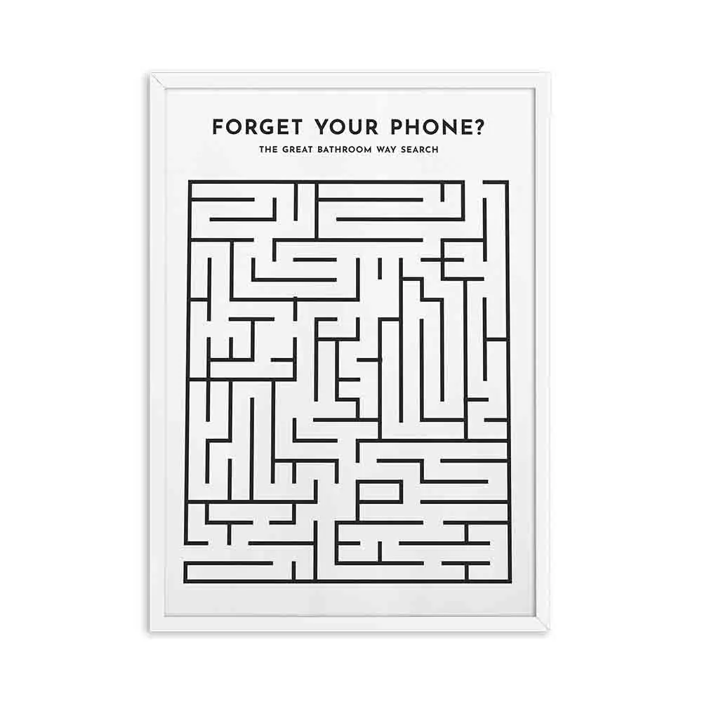 Black-White-Minimalism-Wall-Art-Canvas-Poster-And-Print-Forget-Your-Phone-Bathroom-Quote-Canvas-Painting (3)