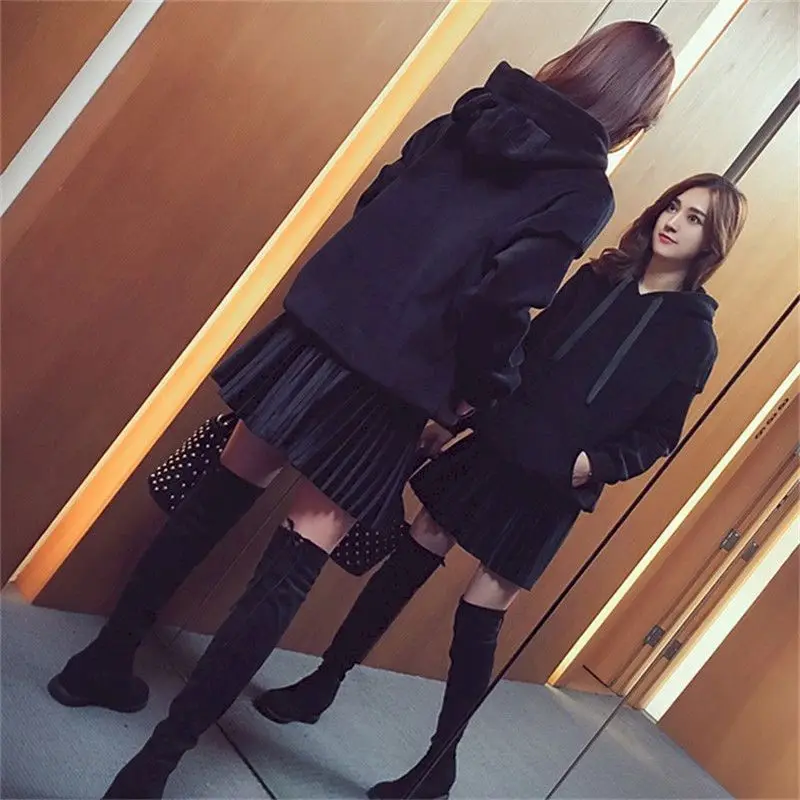 Fashion Hoodies Sets Women Oversized Autumn Winter College Style