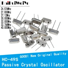 Résonateur à cristal de Quartz HC 49S, oscillateur passif HC 49S 24.576Mhz 27.000Mhz 27.12Mhz 30.000Mhz 32.000Mhz 32.768Mhz 10 pièces/lot