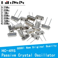 Résonateur à cristal de Quartz HC 49S, oscillateur passif HC 49S 24.576Mhz 27.000Mhz 27.12Mhz 30.000Mhz 32.000Mhz 32.768Mhz 10 pièces/lot 