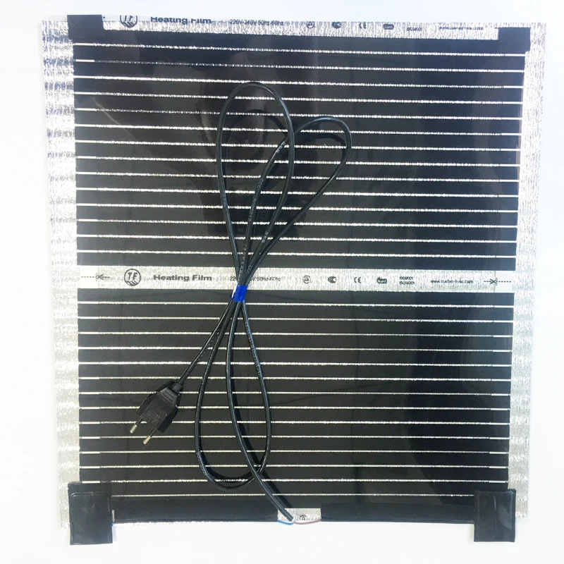  AC220V Far infrared carbon electric heating mat heating film with EU plug reflective mat warming ha