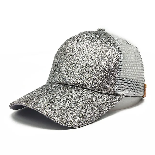 Women Mesh Baseball Cap Glitter 