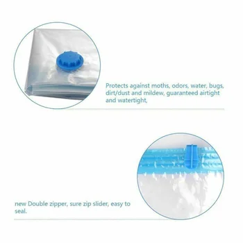 

6pcs VACUUM STORAGE BAGS BAG,3 XLARGE(100x70cm),3xMEDIUM(50x70cm) VACUME BAG SET Traveling Portable Create Loads More Space