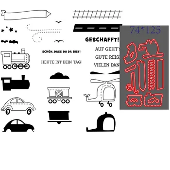 

German word 2020 3D New Metal Cutting Dies and Scrapbooking For Paper Making Birthday Embossing Card Craft Stamps Set