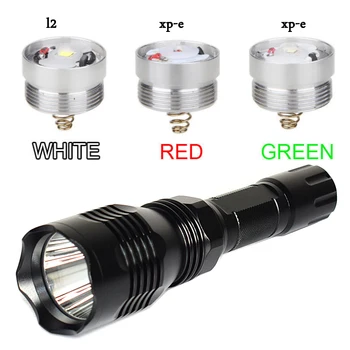 

Blue light red light green LED strong light long beam home outdoor spotlight daily lighting portable flashlight