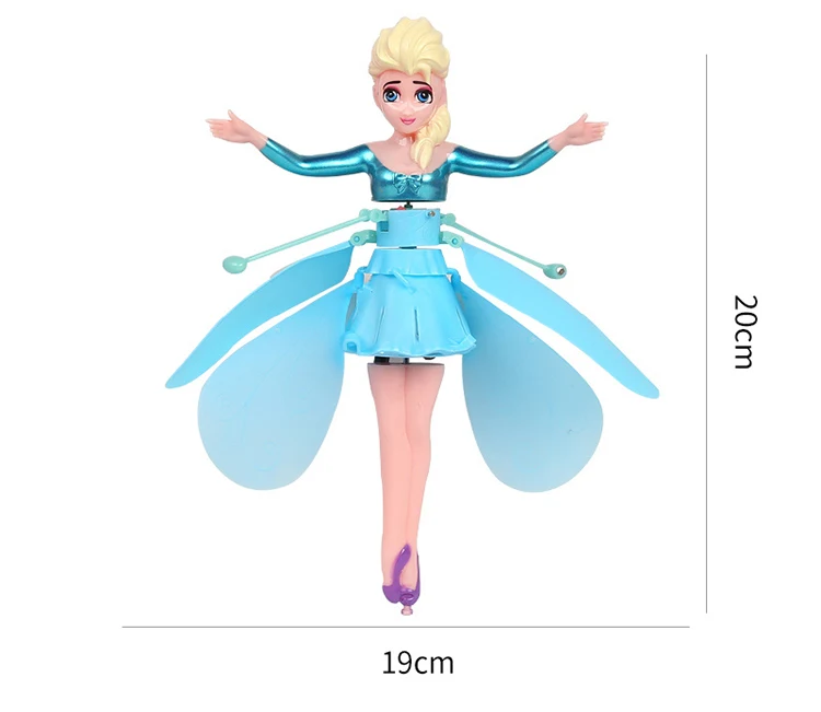 Disney Frozen Princess Induction Aircraft Suspended Flying Flying Fairy Remote Control Airplane Children's Toy birthday Gifts