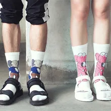 Женские хлопковые носки Harajuku Красочные мультфильм милые забавные Kawaii Носки скейтбордиста для женщин унисекс счастливые Meias рождественские подарки