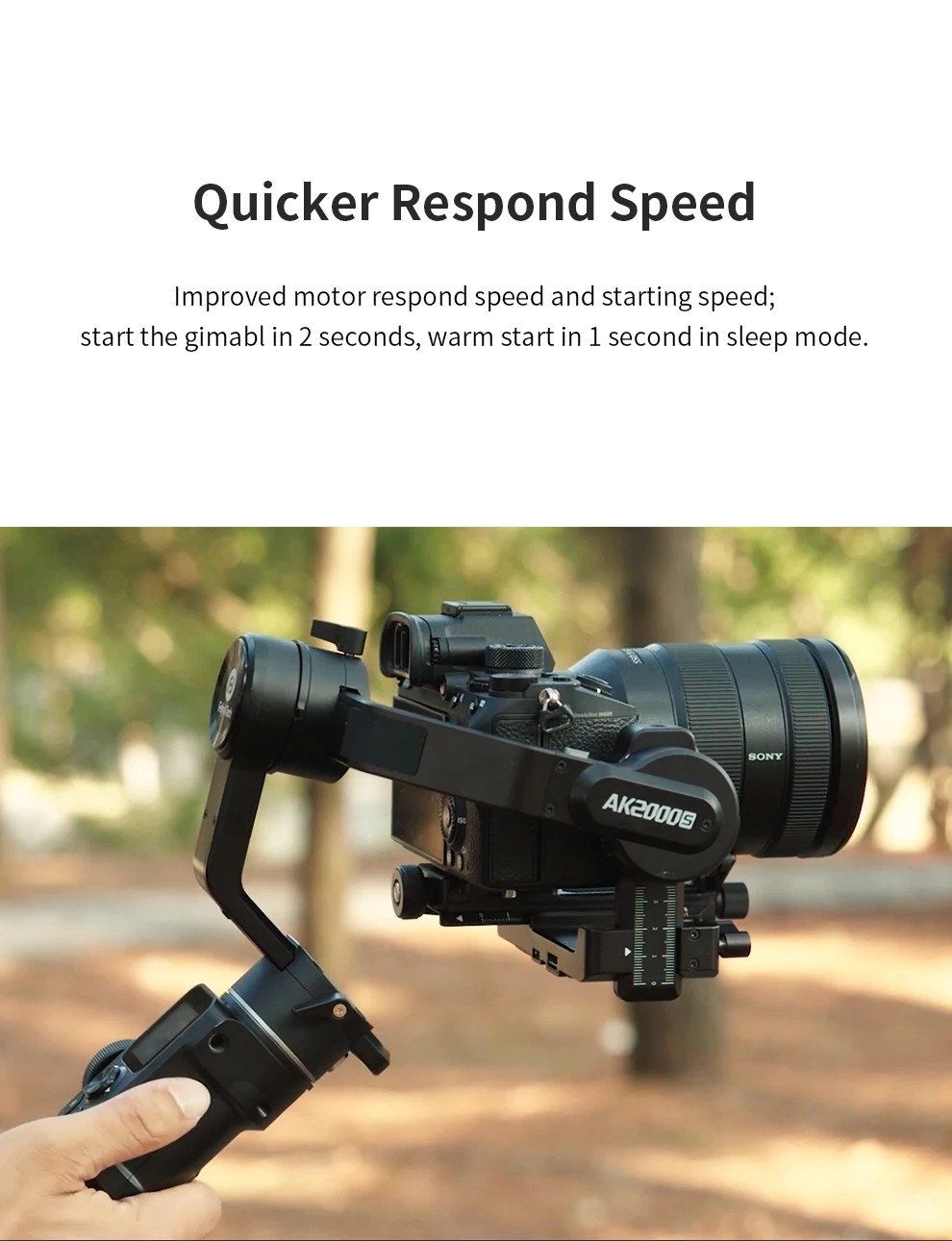 FeiyuTech AK2000S 3 оси DSLR камера стабилизатор ручной видео Gimbal подходит для беззеркальная камера DSLR PK AK2000