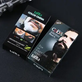 

MeterMall Men Mustache & Beard Dye Cream Fast Color Natural Black Beard Tint Cream with 1 Pair of Disposable Gloves