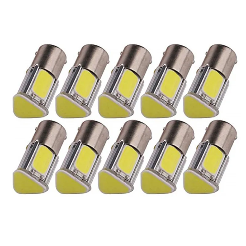 

10pcs/lot Stop Light 1156 4 side COB 5W 6000K Turn Lamp Ba15s LED Car Bulb Lamp Ba15s Led Turn Signal Reversing Light DC12V